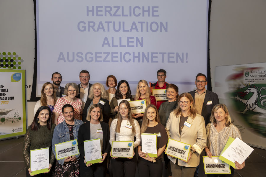 Verleihung der Urkunden "Klimabildungspartner des Landes Steiermark"