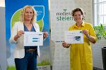 Umweltlandesrätin Ursula Lackner (re.) und Klimaschutzkoordinatorin Andrea Gössinger-Wieser präsentierten gemeinsam die Ergebnisse der Klimabarometer-Umfrage © Foto: Land Steiermark/Purgstaller; bei Quellenangabe honorarfrei Umweltlandesrätin Ursula Lackner (re.) und Klimaschutzkoordinatorin Andrea Gössinger-Wieser präsentierten gemeinsam die Ergebnisse der Klimabarometer-Umfrage © Foto: Land Steiermark/Purgstaller; bei Quellenangabe honorarfrei